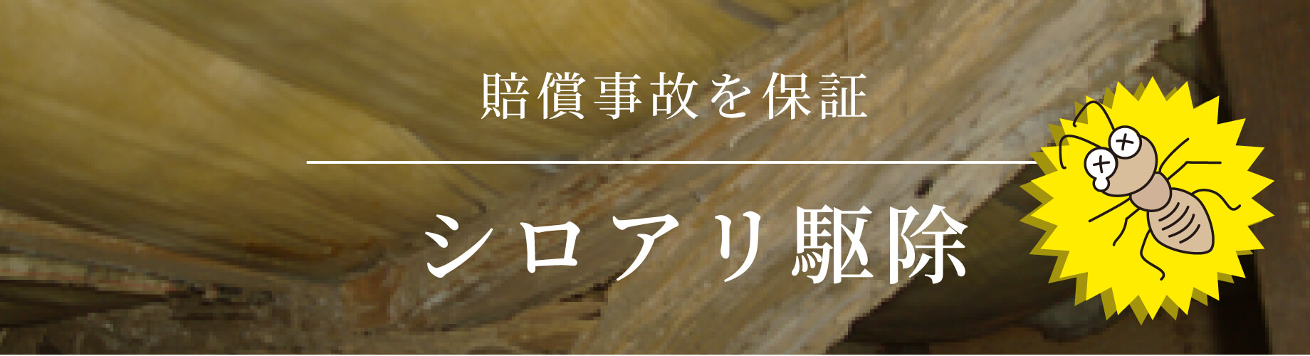 賠償事故を保障 シロアリ駆除